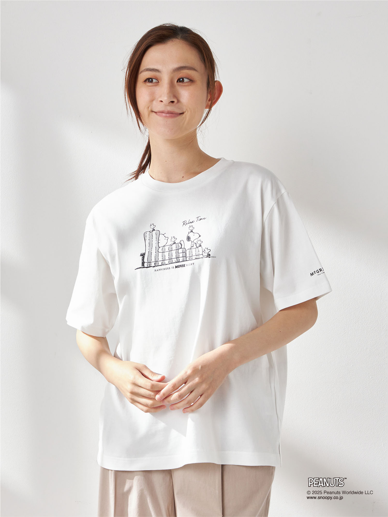 前身頃スヌーピープリント