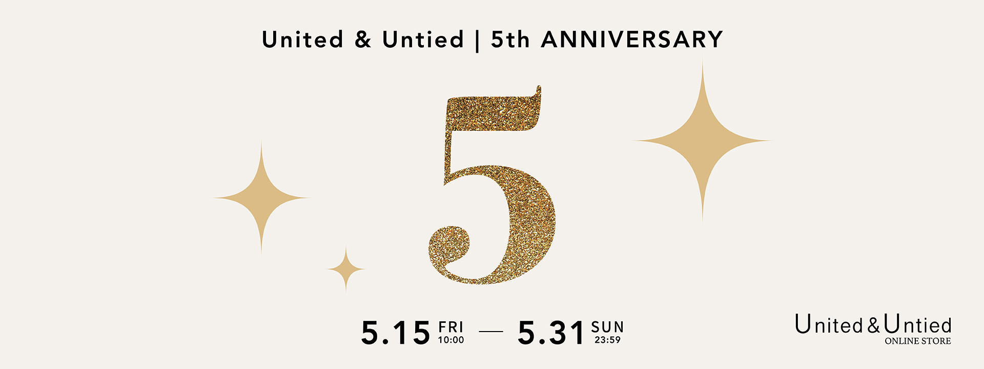 United & Untied 5周年記念キャンペーン メインビジュアル(PC)
